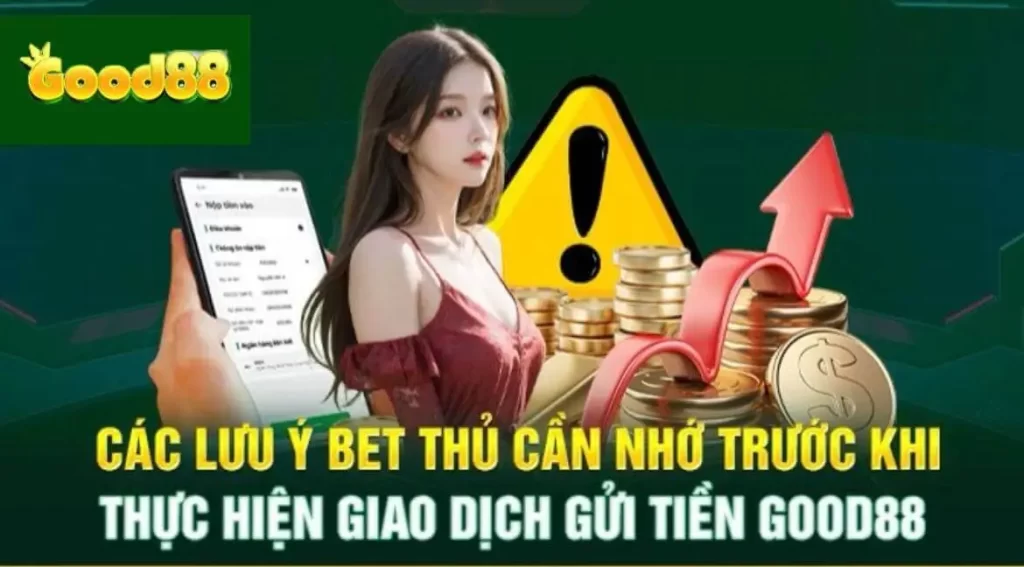 Những vấn đề cần lưu ý khi thực hiện nạp tiền tại Good88